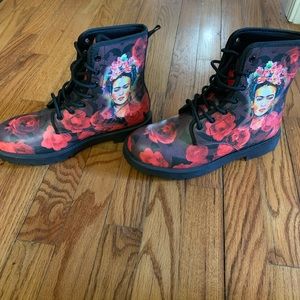 Frida Kahlo Combat Boots